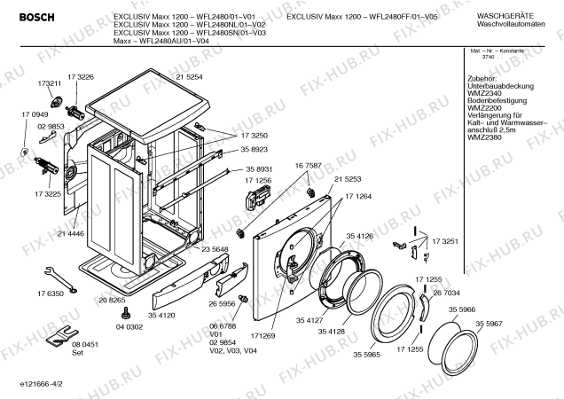 Схема №3 WFL2480SN EXCLUSIV Maxx 1200 с изображением Таблица программ для стиралки Bosch 00524575