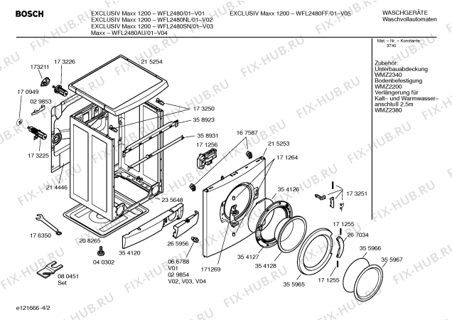 Схема №3 WFL2480 EXKLUSIV MAXX 1200 с изображением Инструкция по эксплуатации для стиралки Bosch 00523824