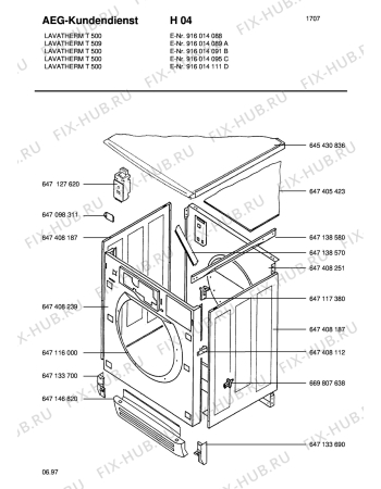 Взрыв-схема стиральной машины Aeg LTHT500  I/SF - Схема узла Section1