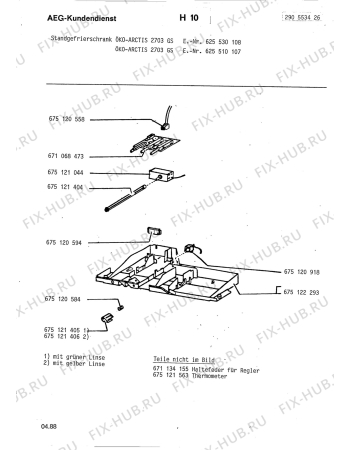 Взрыв-схема холодильника Aeg ARC2703 GS - Схема узла Freezer electrical equipment