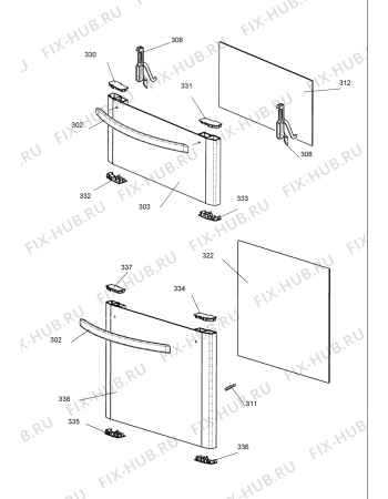 Схема №4 10695G (F032077) с изображением Панель для электропечи Indesit C00241668