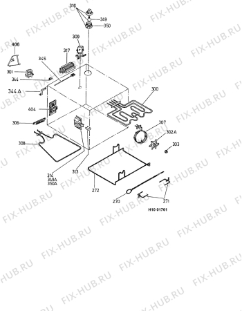 Взрыв-схема плиты (духовки) Electrolux EOB328X - Схема узла Functional parts