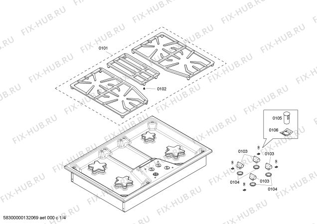 Схема №2 SGS304FS Thermador с изображением Решетка для духового шкафа Bosch 00668750