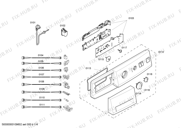 Схема №3 WXB861ME SIWAMAT XB861 с изображением Панель управления для стиралки Siemens 00435663