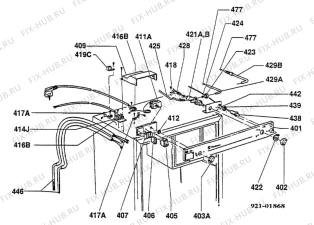 Взрыв-схема холодильника Unknown RM4200 - Схема узла C20 Comb. armature  H