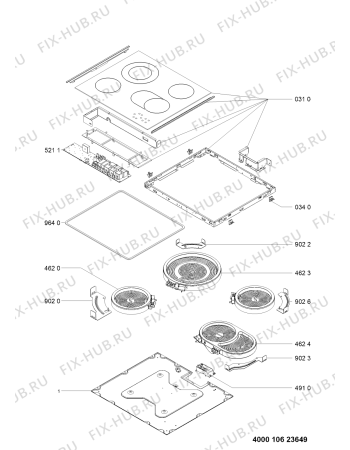Схема №1 AKT 8210 LX с изображением Керамическая поверхность для духового шкафа Whirlpool 481010623770