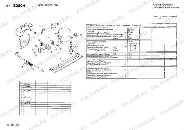 Взрыв-схема холодильника Bosch GFS1220 - Схема узла 02