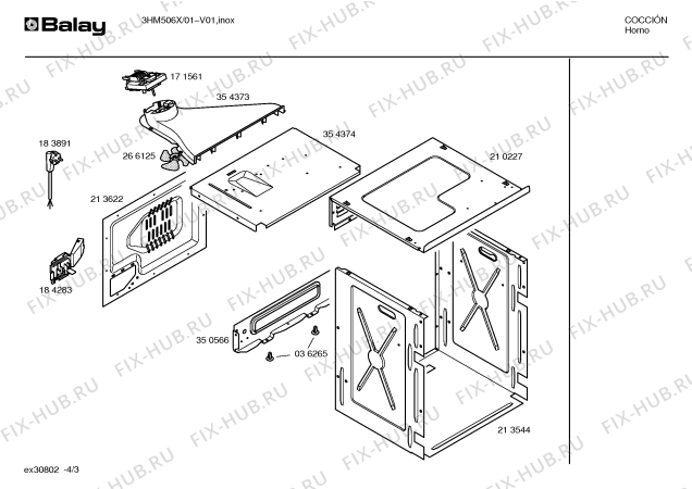 Схема №3 3HM506X с изображением Переключатель для духового шкафа Bosch 00175583