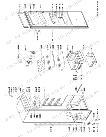 Схема №1 ARZ010A1 (F091305) с изображением Монтажный набор для холодильника Indesit C00325066
