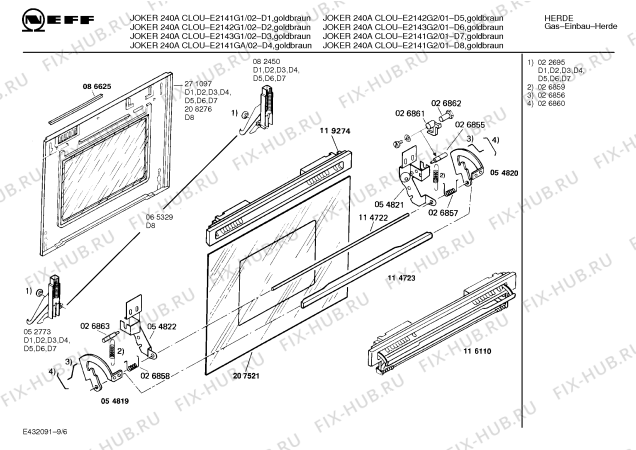 Схема №8 195307576 JOKER 240 A CLOU с изображением Переключатель для плиты (духовки) Bosch 00027739