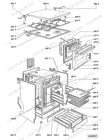 Схема №2 AKM 163 IX с изображением Уплотнение для плиты (духовки) Whirlpool 481985013331