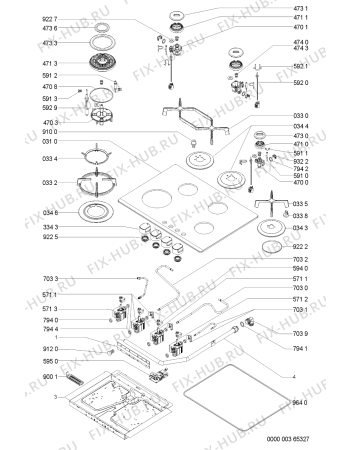 Схема №1 AKT 466/NB с изображением Трубка подачи газа для плиты (духовки) Whirlpool 481253048965