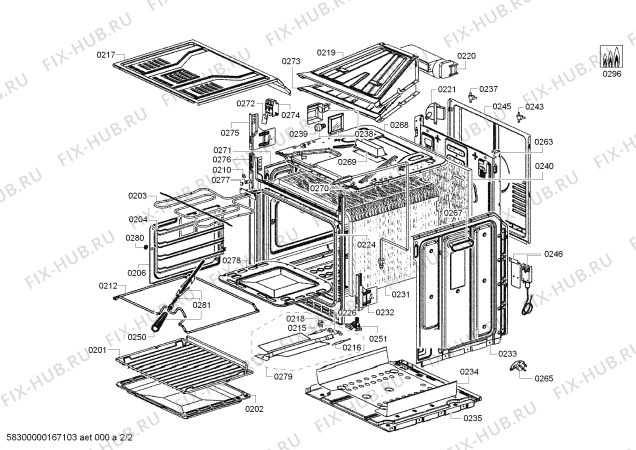 Взрыв-схема плиты (духовки) Bosch HBN6EI231 Bosch - Схема узла 02