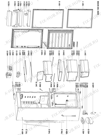 Схема №1 B 20 A1 DV E/HA с изображением Криостат для холодильной камеры Whirlpool 481010828092