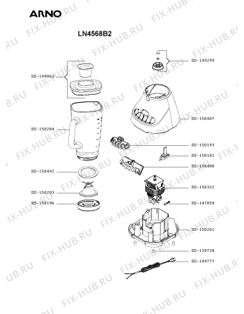 Схема №1 LN4568B1 с изображением Нож для электроблендера Seb SS-150203