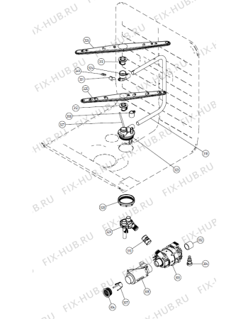 Взрыв-схема посудомоечной машины Asko D3730 AU   -Titanium FI (336832, DW20.4) - Схема узла 03