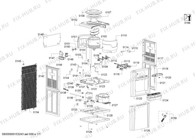 Схема №1 RDW1370 с изображением Труба для электрокулера воды Bosch 00621312