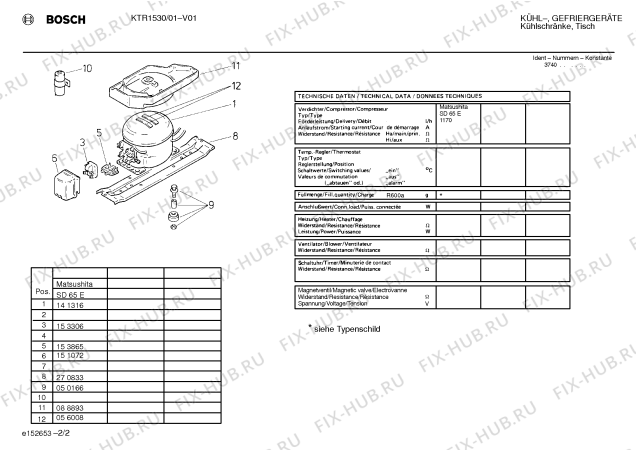 Взрыв-схема холодильника Bosch KTR1530 - Схема узла 02