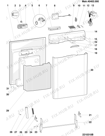 Схема №3 LL63TK2 (F035315) с изображением Панель управления для посудомойки Indesit C00142943