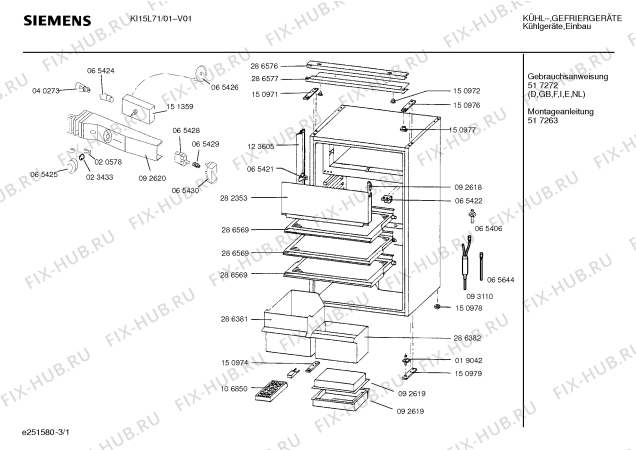 Схема №3 KTL1571 с изображением Дверь морозильной камеры для холодильника Siemens 00282353