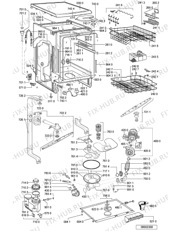 Схема №1 ADP 5440 WH с изображением Панель для посудомоечной машины Whirlpool 481245371294