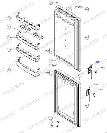 Взрыв-схема холодильника Upo RF33220   -GN360YK-FW (171649, V38001006) - Схема узла 04