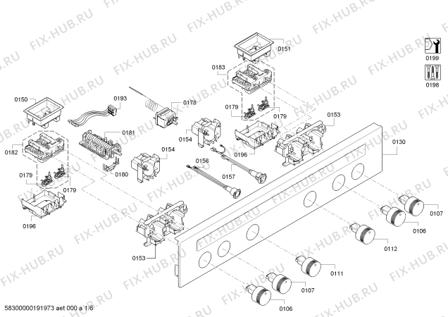Схема №3 CH210254 с изображением Панель управления для электропечи Bosch 00747182