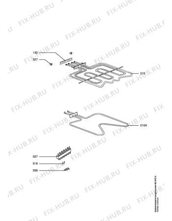 Взрыв-схема плиты (духовки) Aeg CB4100-1-M    UK - Схема узла Electrical equipment 268