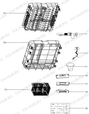 Взрыв-схема посудомоечной машины Gorenje GV61214 (373773, WQP12-7311) - Схема узла 07