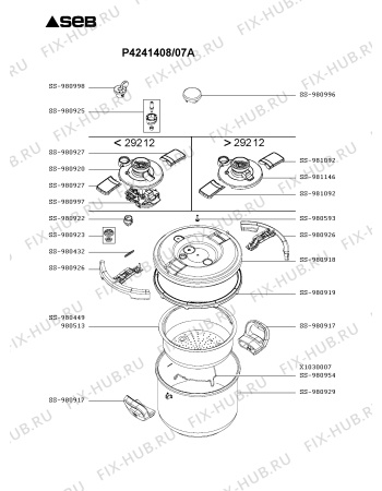 Схема №1 P4351431/07A с изображением Сотейника Seb SS-981092