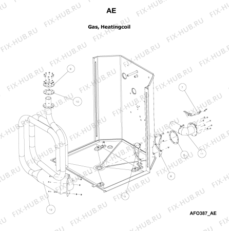 Схема №16 AFO 395 с изображением Всякое для составляющей Whirlpool 483286011784