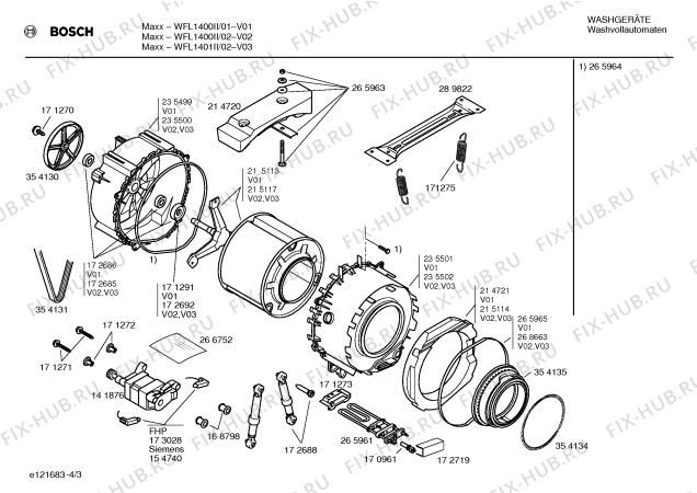 Схема №2 WFL1400II Maxx с изображением Панель управления для стиралки Bosch 00355922