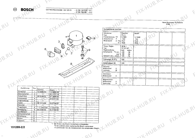 Взрыв-схема холодильника Bosch 0705134076 GS125EI - Схема узла 02