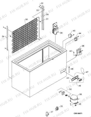 Взрыв-схема холодильника Electrolux VT217 - Схема узла Functional parts