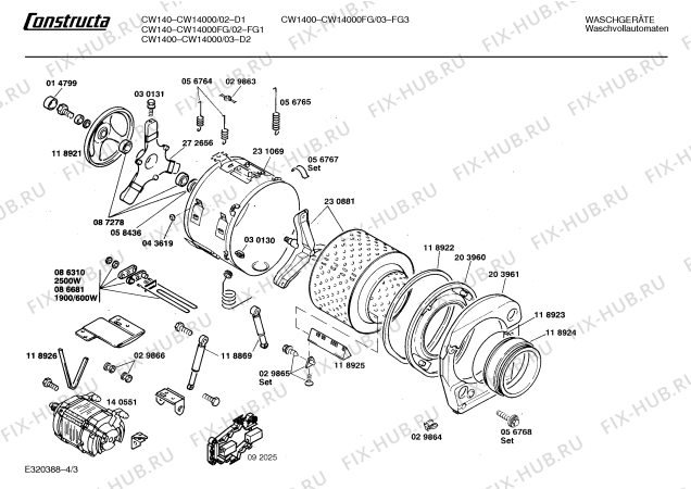 Схема №4 CW14000FG CW140 с изображением Инструкция по эксплуатации для стиральной машины Bosch 00514145
