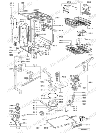 Схема №2 ADG 8540 IX с изображением Панель для электропосудомоечной машины Whirlpool 481245372323