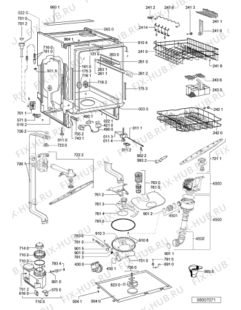 Взрыв-схема посудомоечной машины Ignis ADL 441 IX - Схема узла