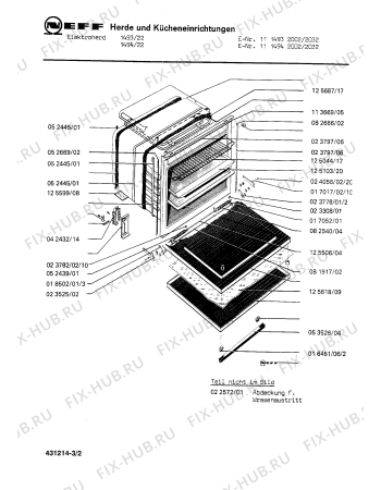 Взрыв-схема плиты (духовки) Neff 1114942002 1494/22 - Схема узла 02