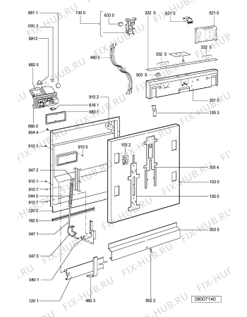 Схема №2 ADG 7557/1 с изображением Панель для посудомоечной машины Whirlpool 481245373497