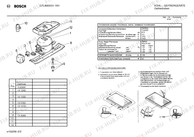 Взрыв-схема холодильника Bosch GTL8003 - Схема узла 02