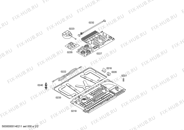 Взрыв-схема плиты (духовки) Balay 3EB900L BA.2I.60.BAS.18S.X.Bis - Схема узла 02