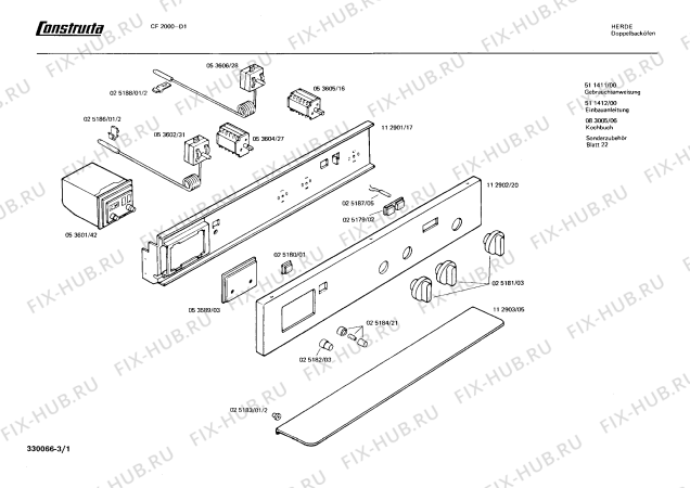 Схема №1 CF2000 с изображением Терморегулятор для плиты (духовки) Bosch 00053602