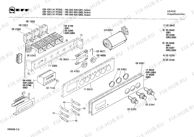 Взрыв-схема плиты (духовки) Neff 195302538 GB-1051.31PCSG - Схема узла 02