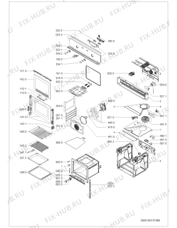 Схема №1 OBI S80 W с изображением Дверца для плиты (духовки) Whirlpool 481245059983