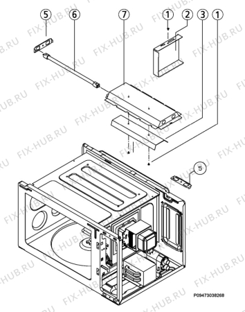 Взрыв-схема микроволновой печи Electrolux EMC3065X - Схема узла Section 2