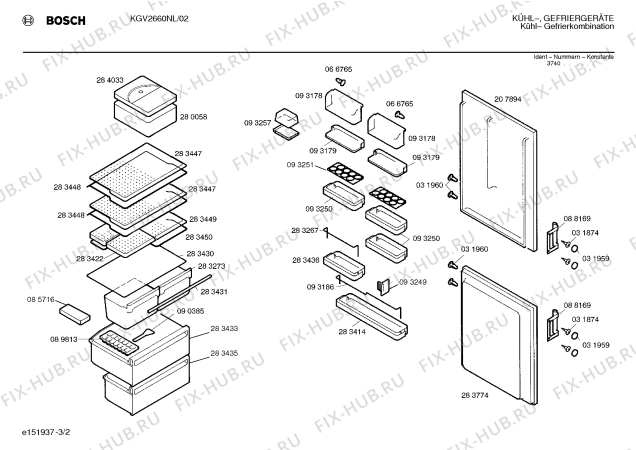 Схема №3 KGV7003 с изображением Плата для холодильной камеры Bosch 00283448