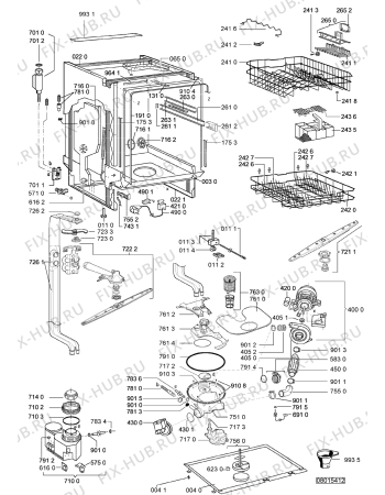 Взрыв-схема посудомоечной машины Bauknecht GSXK 7593/5 - Схема узла