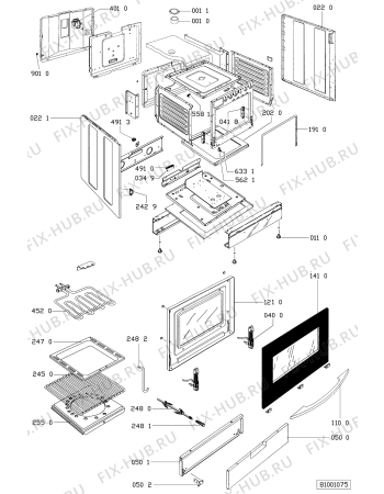 Схема №1 ACM 202 IX с изображением Микропереключатель для духового шкафа Whirlpool 481938118237