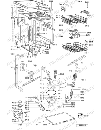 Схема №2 ADP 4420 WH с изображением Панель управления для посудомойки Whirlpool 481245372462