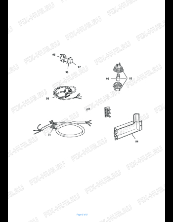 Взрыв-схема плиты (духовки) DELONGHI HGGW 854 S - Схема узла 5